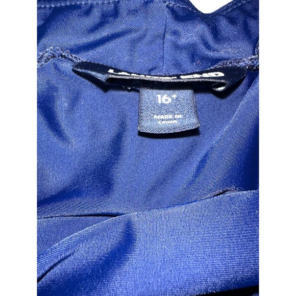 Lands End Navy Blue Elastic Waist Pull On Swim Shorts Womens 16 + - Picture 2 of 6